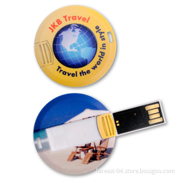 Slim Round USB Drive Card Coin USB Flash Memory Pendrive